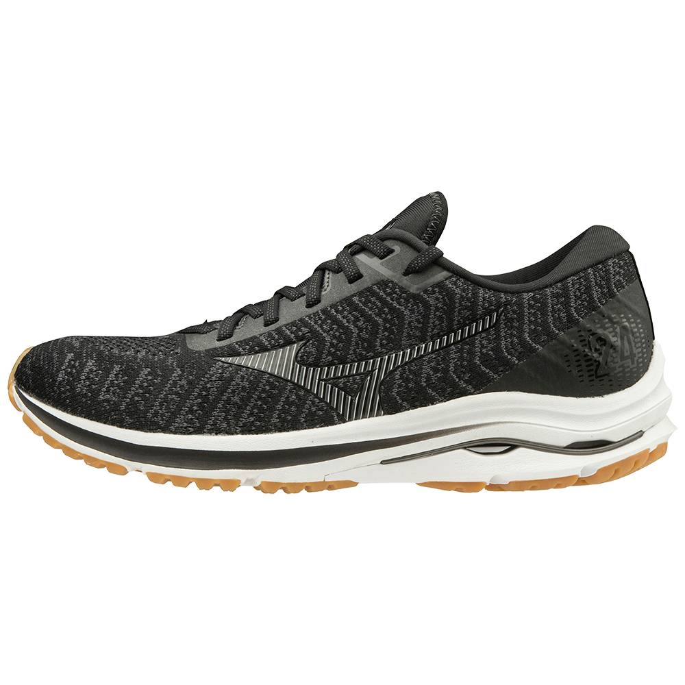 Scarpe Running Mizuno Wave Rider 24 WAVEKNIT™ Uomo - Nere/Grigie Scuro - 61734-VWRE